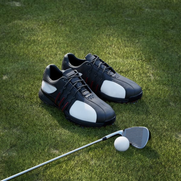 Details for Adidas Tour 360 20e Anniversaire Chaussures Golf Blanc/Noir/Rouge Power JP5875