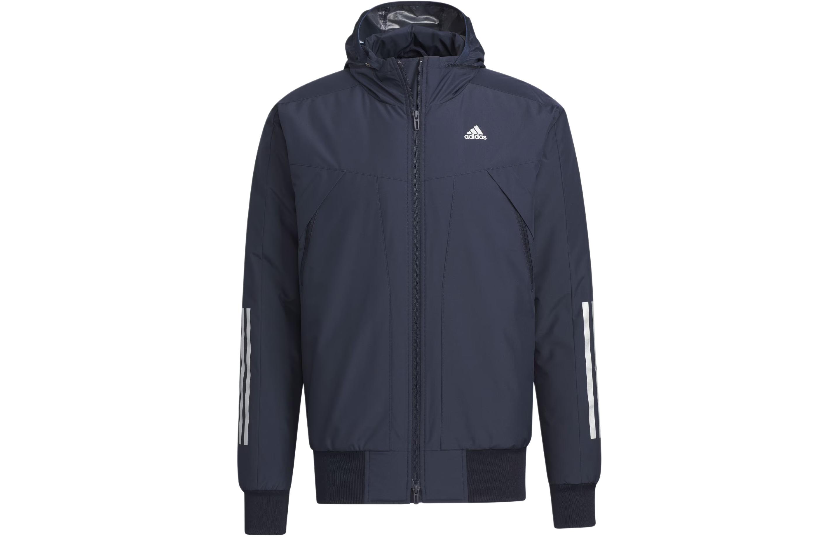 adidas Track Hybrid Light Padded Jacket Ink Blue Outdoor Casual Coat IS0362