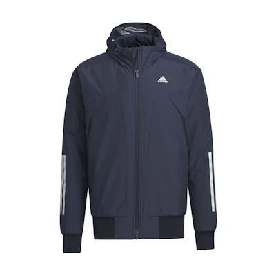 adidas Track Hybrid Light Padded Jacket Ink Blue Outdoor Casual Coat IS0362