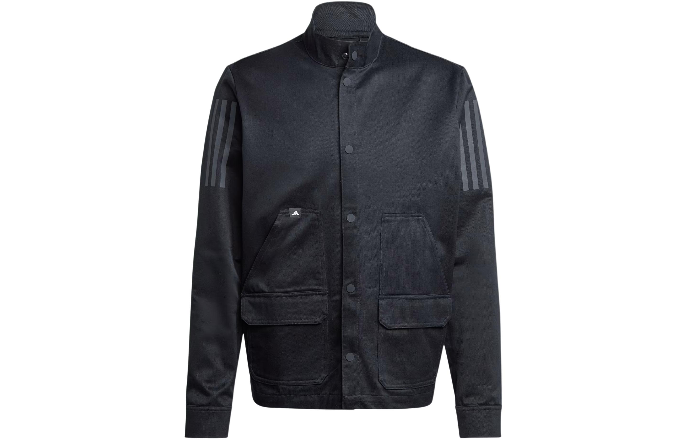 adidas Trackstand Utility Cycling Jacket Reflective Stripe Vintage Black IL8020