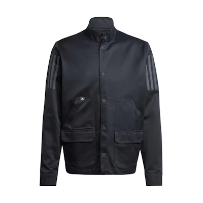 adidas Trackstand Utility Cycling Jacket Reflective Stripe Vintage Black IL8020