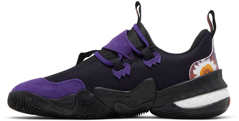 adidas Trae Young 1 'Hitam Team Purple Kolej' GZ4627 Lookbook adidas Trae Young 1 'Hitam Team Purple Kolej' GZ4627