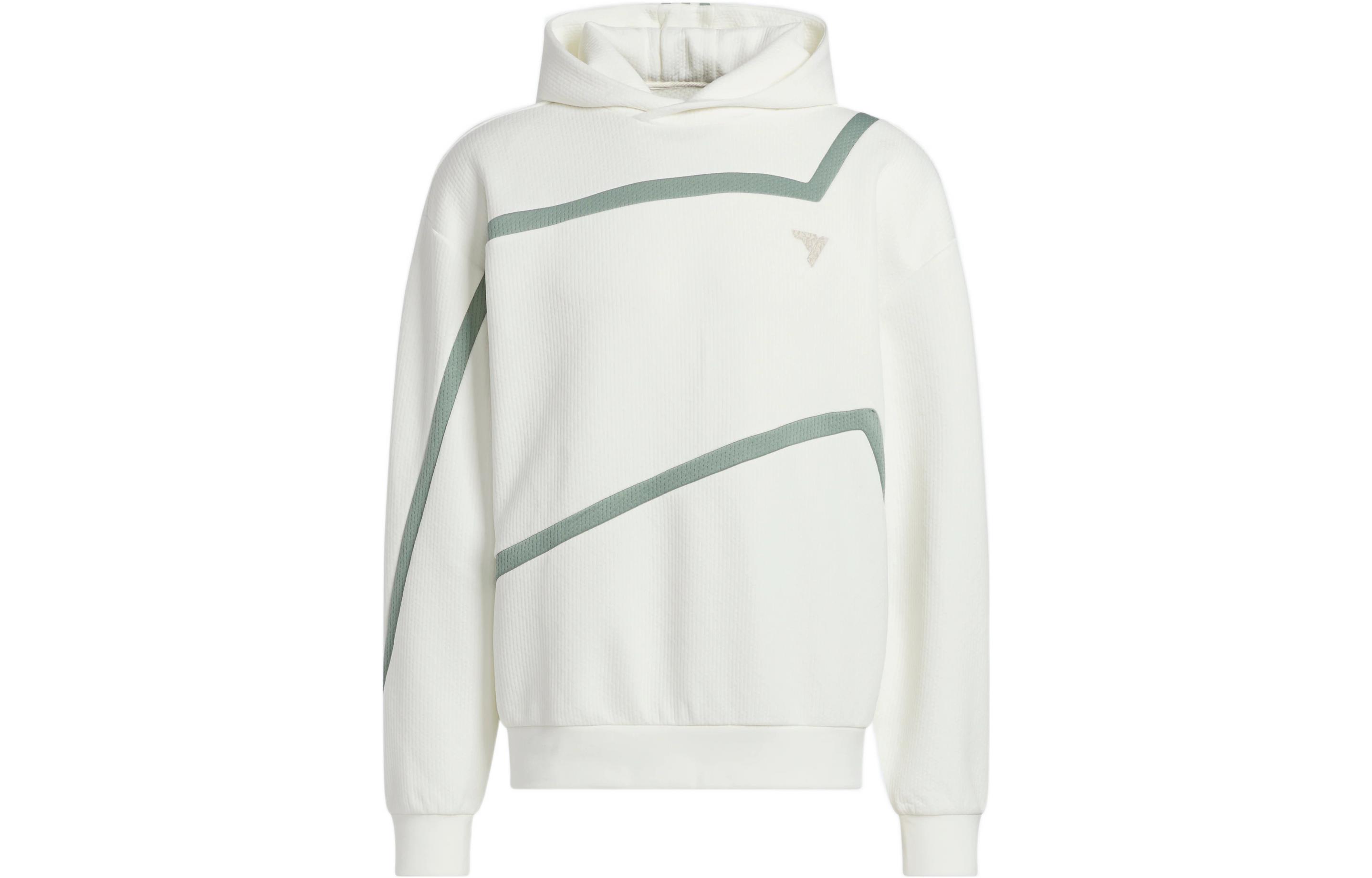 adidas Trae Young CNY Hoodie Irregular Pattern Hoodie Han Jade White IL6489