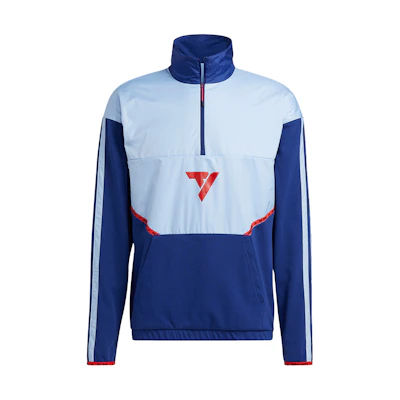 adidas Trae Young Striped Retro Basketball Jacket Sky Blue H43760