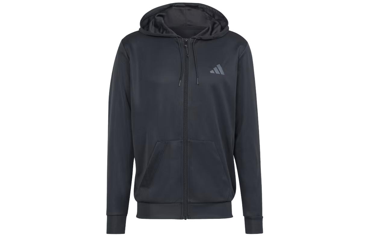 adidas Train Essentials Full-Zip Hoodie Jacket Black IS6700