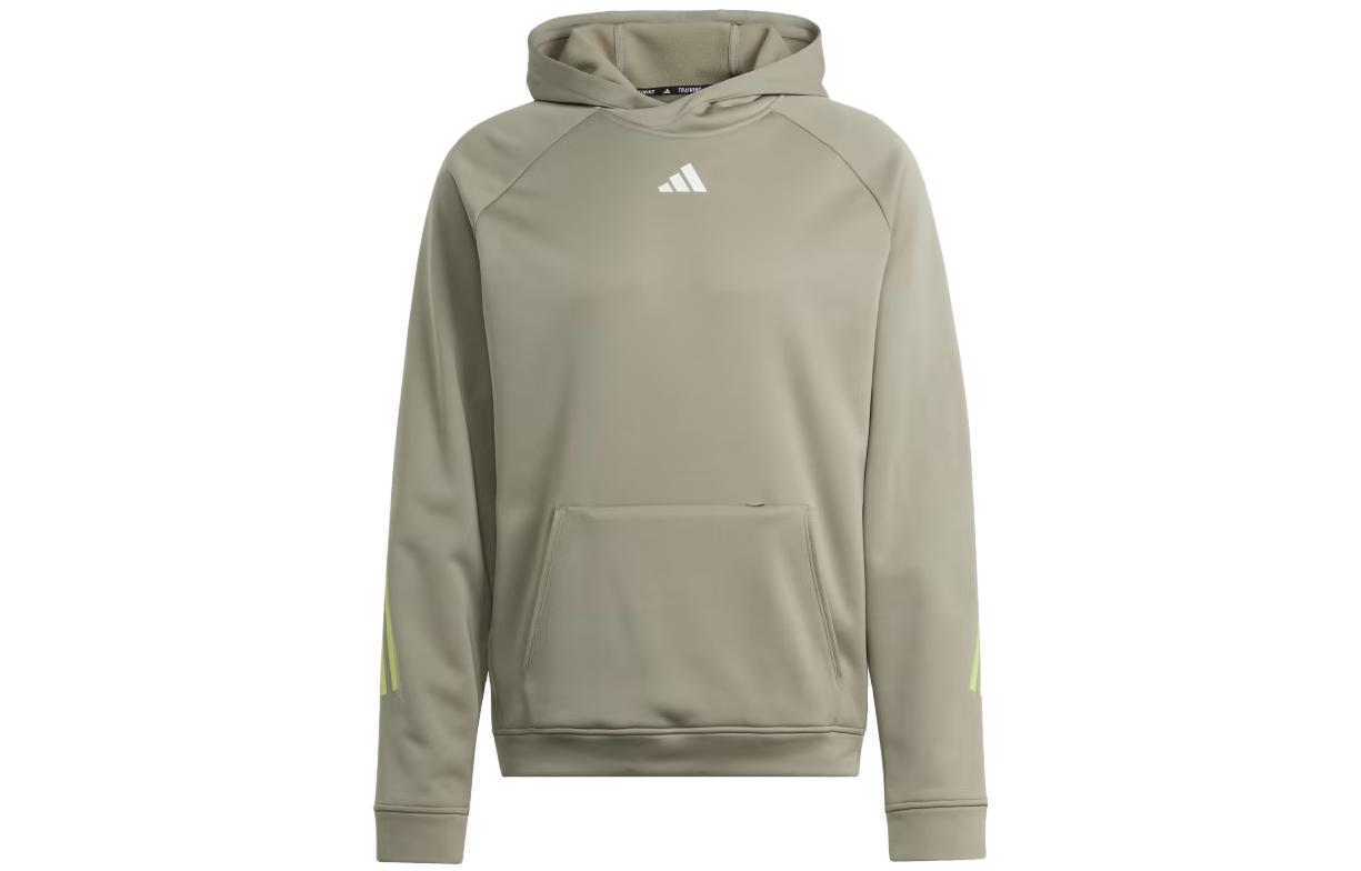adidas Train Icons 3-Stripes Gradient Hoodie Gray Green IJ8115