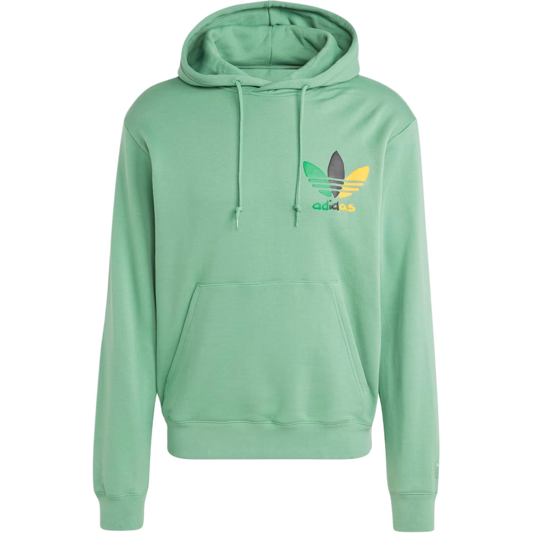 adidas Training Supply Logo Hoodie Green - Long Sleeve Activewear IZ2583
