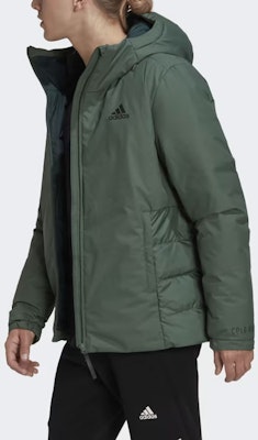 adidas TRAVEER Cold.Rdy Chaqueta Impermeable con Capucha Verde Plumas. HG6014 Details for adidas TRAVEER Cold.Rdy Chaqueta Impermeable con Capucha Verde Plumas. HG6014