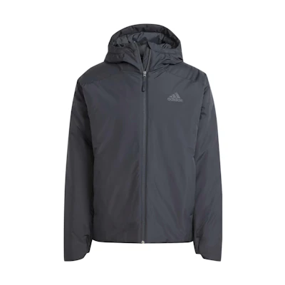 adidas Traveer Insulated Jacket Black Three-Stripe Print Hoodie IK3136