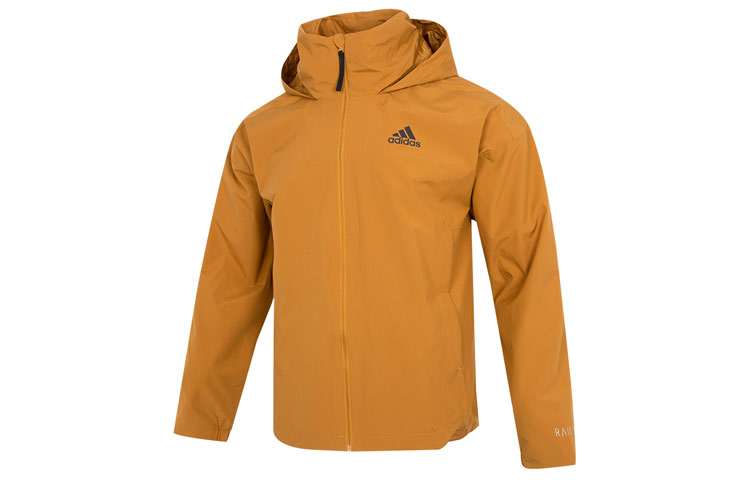 Order adidas Traveer RR J Yellow Hooded Logo Stripe Jacket for Men HG6013