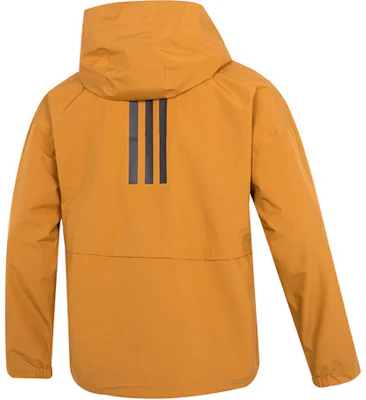 adidas Traveer RR J Yellow Hooded Logo Stripe Jacket for Men HG6013 Lookbook adidas Traveer RR J Yellow Hooded Logo Stripe Jacket for Men HG6013