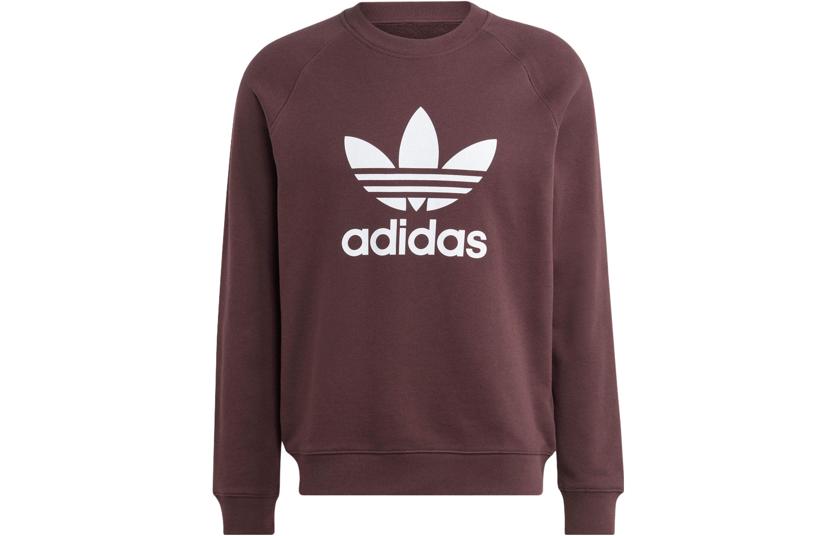 Buy adidas Trefoil Adicolor Classics Logo Print Crewneck Sweatshirt Coklat II5759