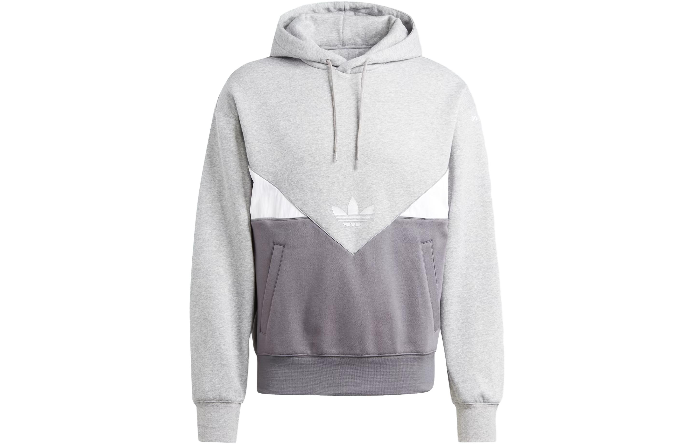 adidas Trefoil Adicolor Seasonal Reflective Hoodie Gray Loose Fit IU4244