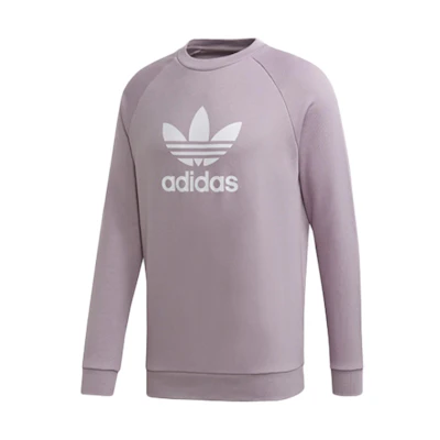adidas Trefoil Big Logo Crewneck Sweatshirt Purple - ED5946