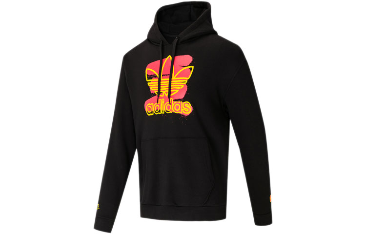 adidas Trefoil Big Logo Hoodie Black Casual Sportswear GR9957