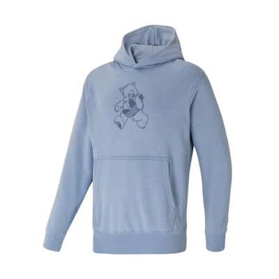 adidas Trefoil Cartoon Bear Hoodie Pullover Unisex Light Blue HJ7821