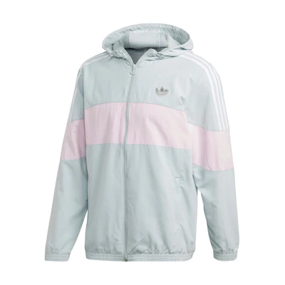 adidas Trefoil Colorblock Windbreaker Jacket Men’s - Clear Gray FM3891
