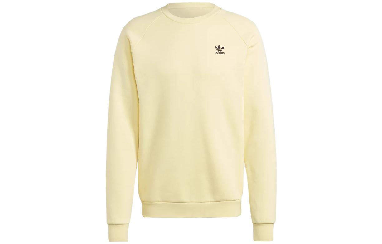 adidas Trefoil Essential Yellow Crewneck Sweatshirt Long Sleeve IA4830