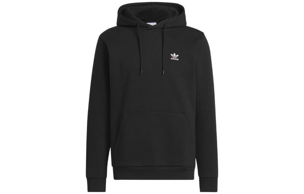adidas Trefoil Essentials Black Embroidered Logo Sweatshirt IA4898