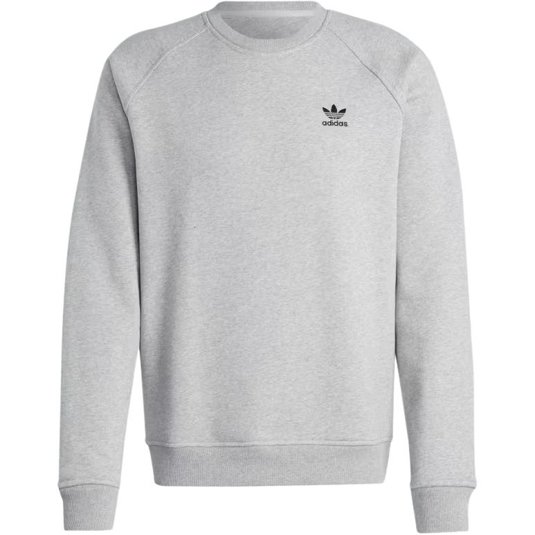 adidas Trefoil Essentials Crew Sweatshirt Grey Comfortable Pullover IY4937