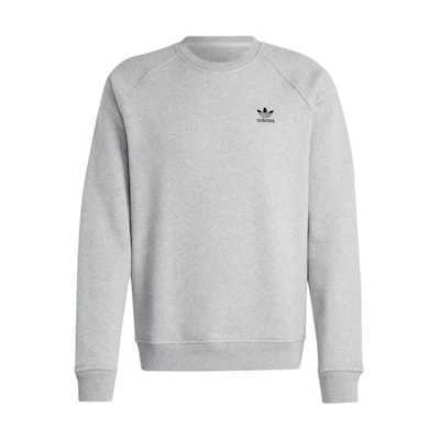 adidas Trefoil Essentials Crew Sweatshirt Grey Comfortable Pullover IY4937