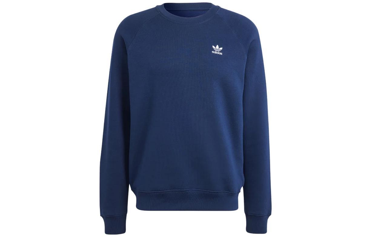 adidas Trefoil Essentials Crewneck Sweatshirt Deep Blue Long Sleeve IM4536