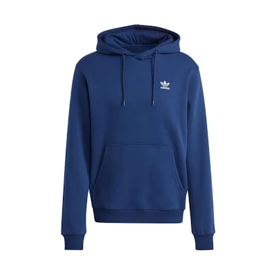 adidas Trefoil Essentials Hoodie Navy Blue Logo Pullover IM4524
