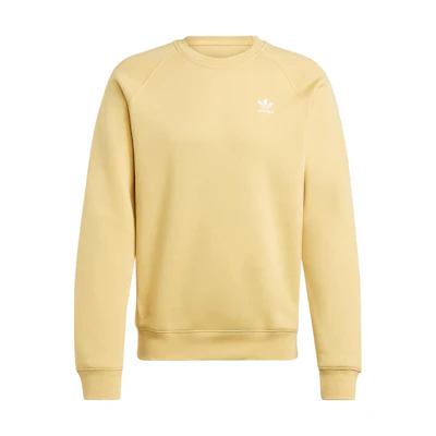 adidas Trefoil Essentials Oatmeal Crewneck Sweatshirt Fleece Logo Pullover IR7783