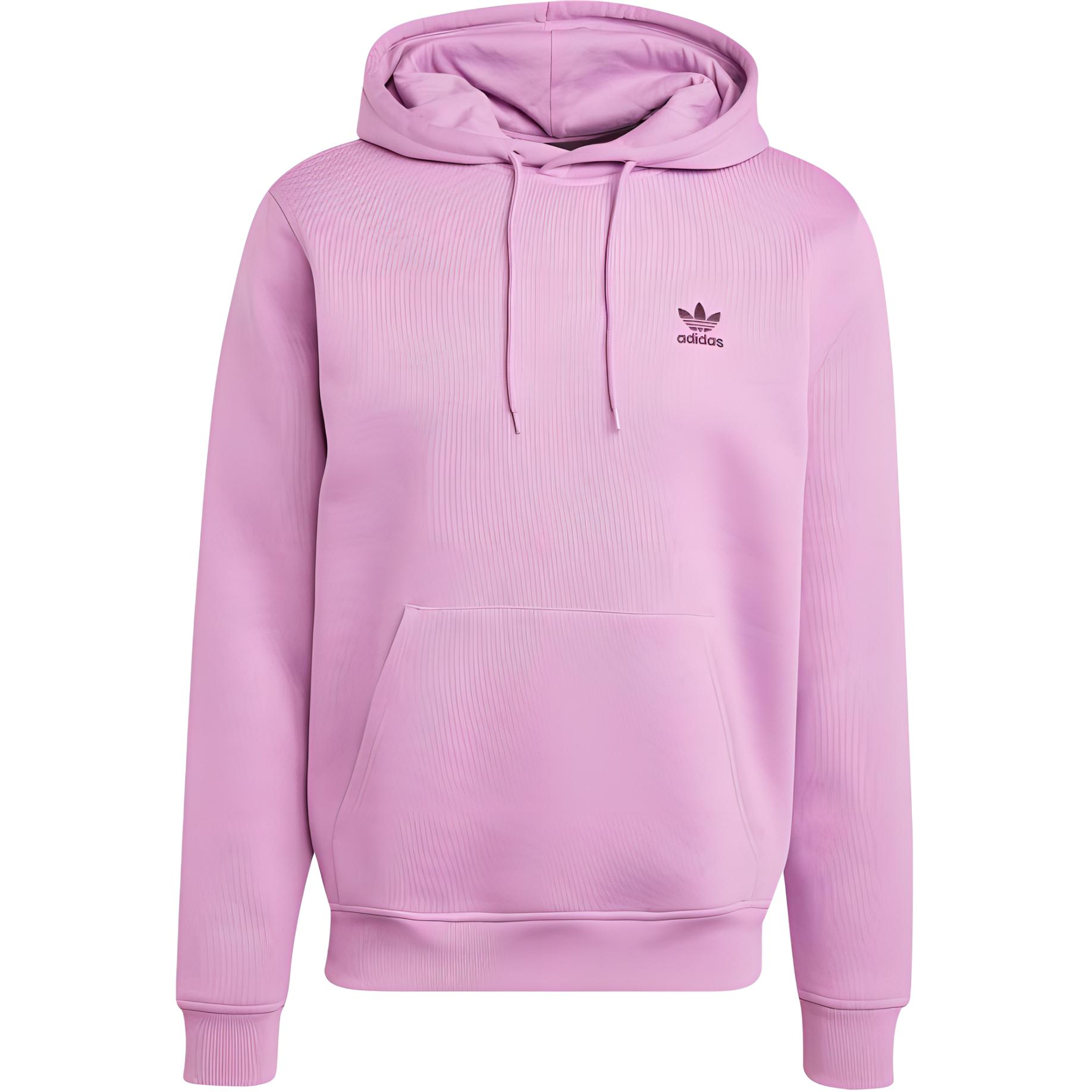 adidas Trefoil Essentials Purple Embroidered Pullover Hoodie Casual IY4924