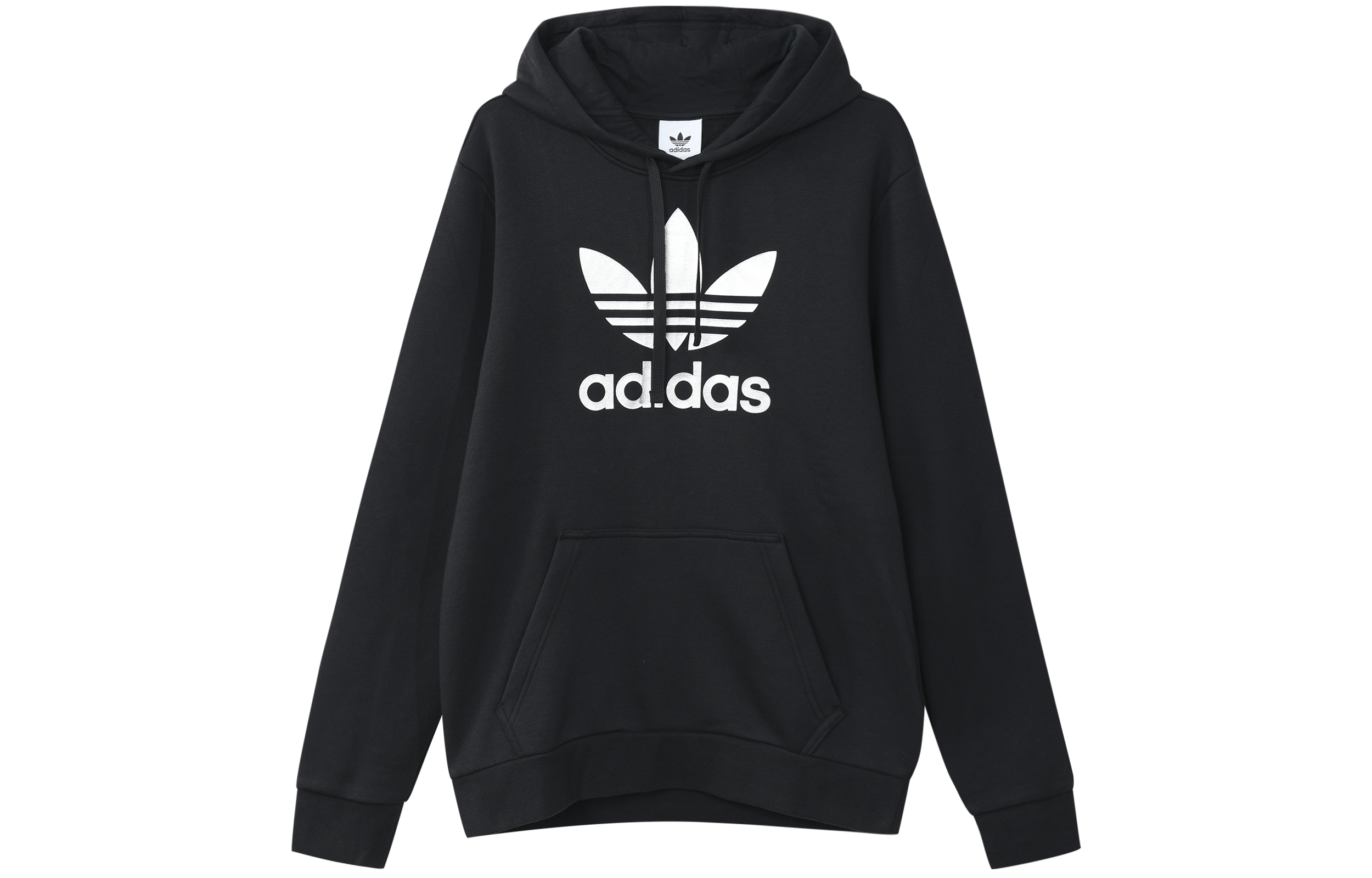 adidas Trefoil Foil Black Pullover Hoodie GH7774