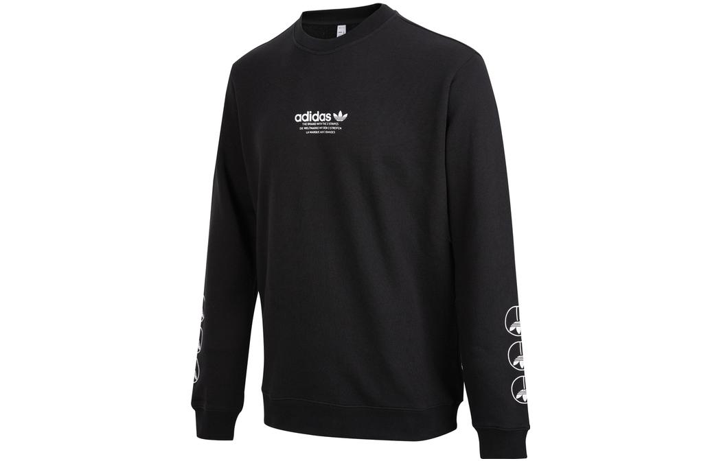 adidas Trefoil Logo Crewneck Sweatshirt Black HF4904