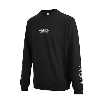 adidas Trefoil Logo Crewneck Sweatshirt Black HF4904