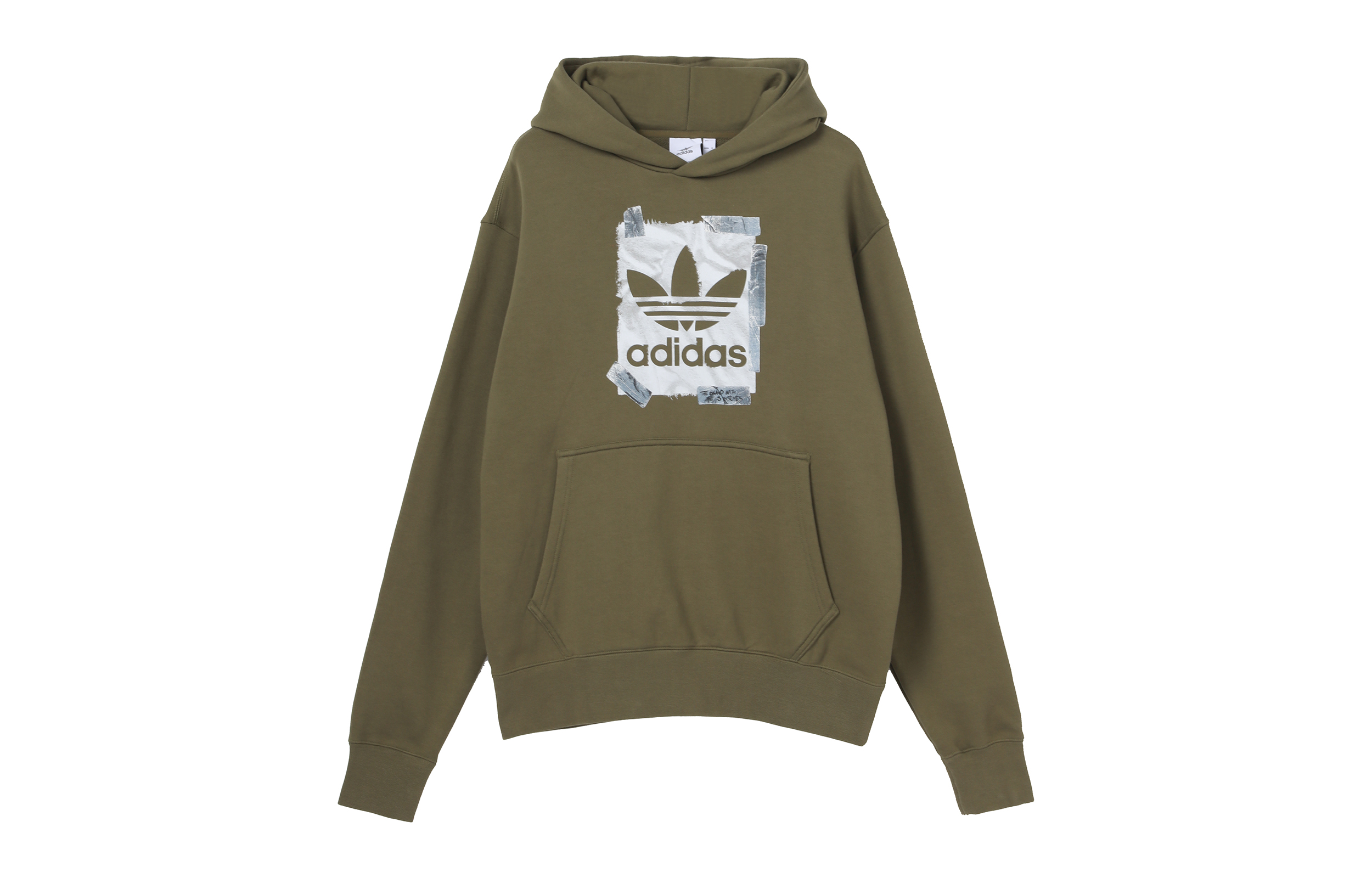 adidas Trefoil Logo Green Pullover Hoodie Unisex HL4102