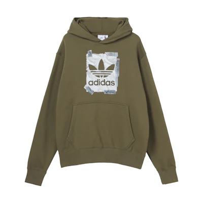 adidas Trefoil Logo Green Pullover Hoodie Unisex HL4102