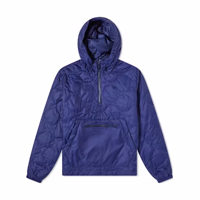 adidas Trefoil Logo Half-Zip Pullover Hoodie Jacket Blue H13589