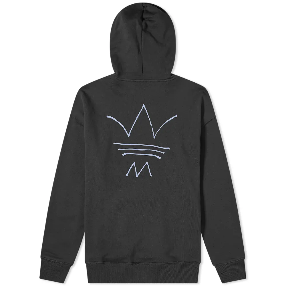 adidas Trefoil Logo Kangaroo Pocket Cotton Hoodie Black ( Long Sleeve) GN3308