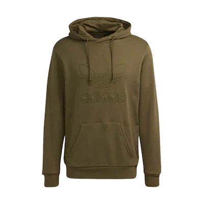 adidas Trefoil Logo Olive Pullover Hoodie Sportswear H13499