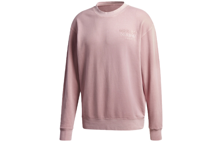 adidas Trefoil Logo Pink Crewneck Loose Fit Sweatshirt Men GL6163