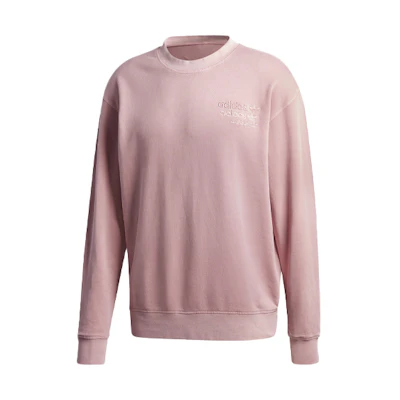 adidas Trefoil Logo Pink Crewneck Loose Fit Sweatshirt Men GL6163