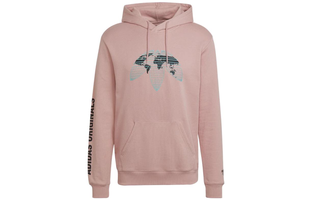 adidas Trefoil Logo Pink Pullover Hoodie Long Sleeve HF4903