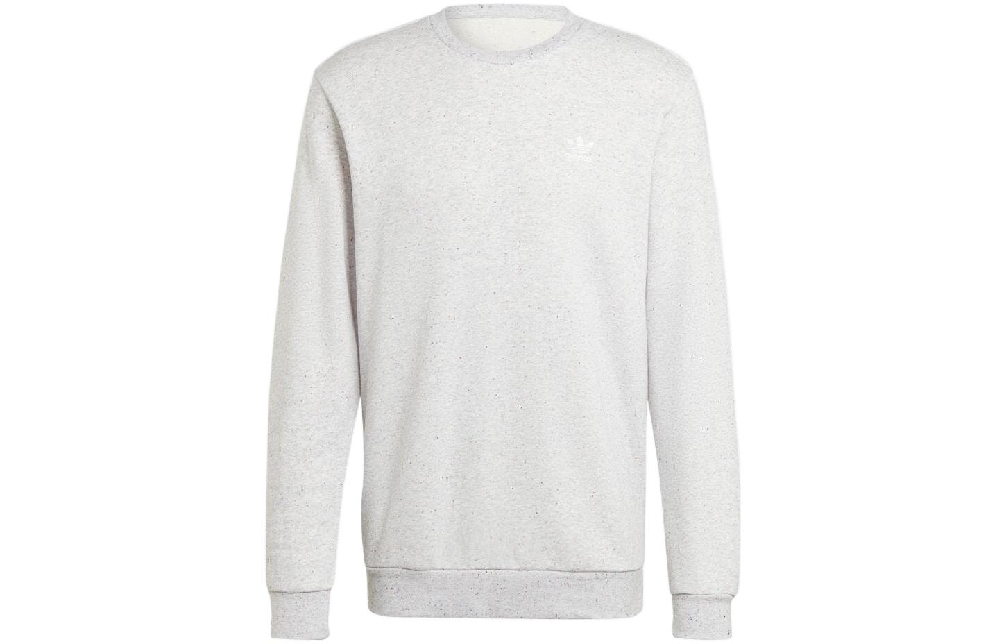 adidas Trefoil Logo Print Crewneck Sweatshirt Gray HK2920