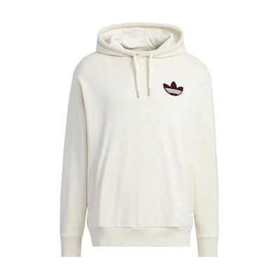 adidas Trefoil Logo Print Pullover Hoodie Beige () HY7230