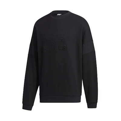 adidas Trefoil Logo Pullover Sweatshirt Black Casual Sportswear GT7297