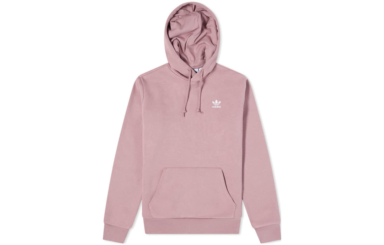 adidas Trefoil Logo Purple Drawstring Hoodie Long-Sleeve HE9416