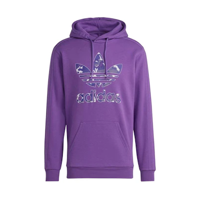 adidas Trefoil Logo Purple Pullover Hoodie Long Sleeve HZ1162