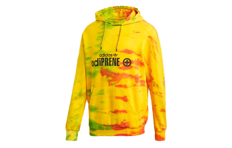 adidas Trefoil Logo Tie-Dye Pullover Hoodie Yellow () GD6002