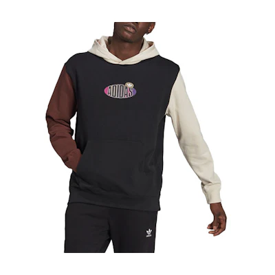 adidas Trefoil Logo Two-Tone Pullover Hoodie Yellow/White HI5264