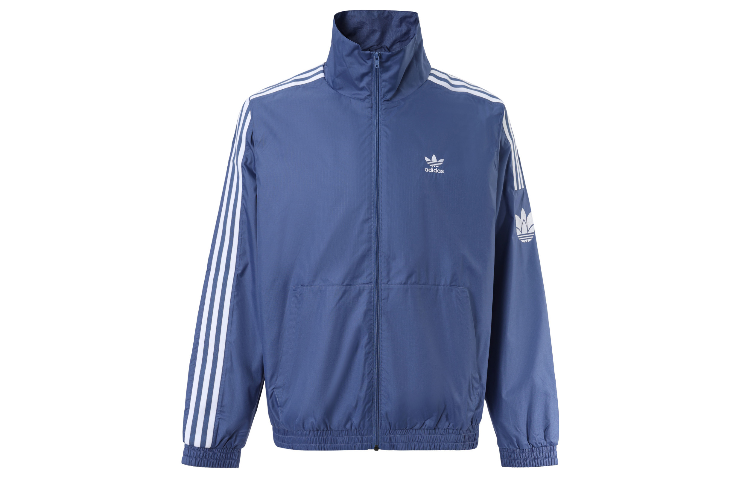 adidas Trefoil Navy Blue Retro Track Jacket Unisex Classic Sports Style JM2715