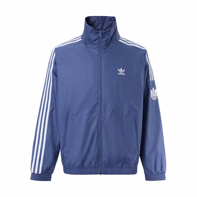 adidas Trefoil Navy Blue Retro Track Jacket Unisex Classic Sports Style JM2715
