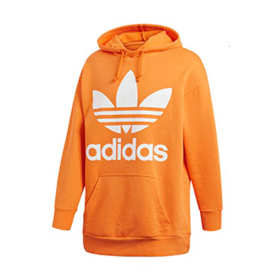 adidas Trefoil Oversized Pullover Hoodie in Orange DH5768